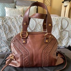 YSL Rive Gauche Muse Handbag brown two way.